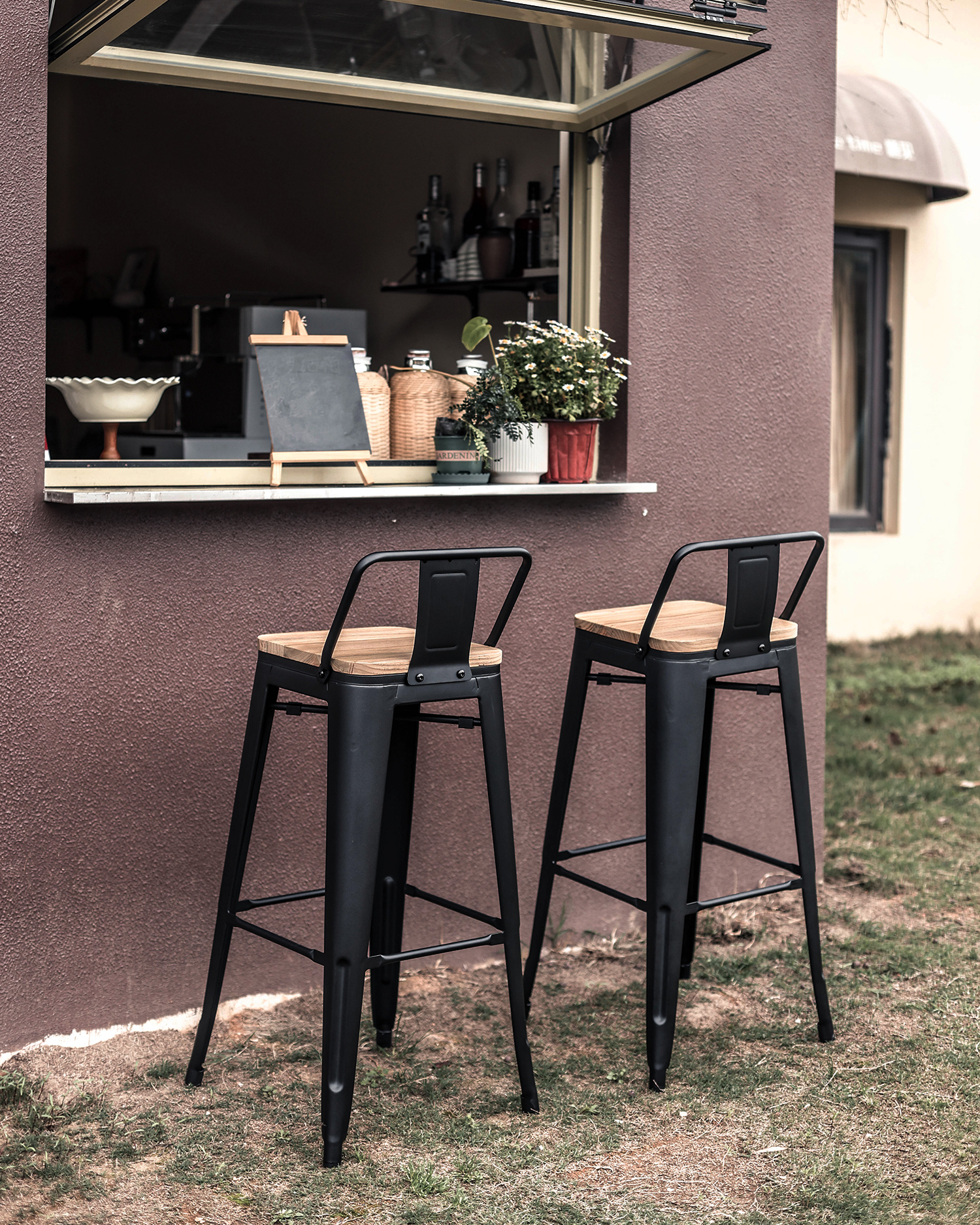 Rustikke gårdhave designstole Rustikke gårdhave designstole